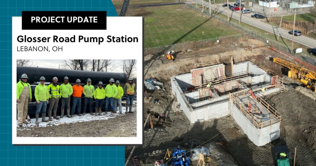 The Glosser Road Pump Station Aerial View & Group Photo